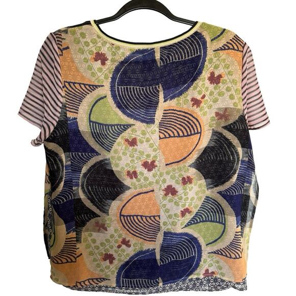 Scotch & Soda Abstract Colorful Pattern Blouse Size 2 - Picture 6 of 10